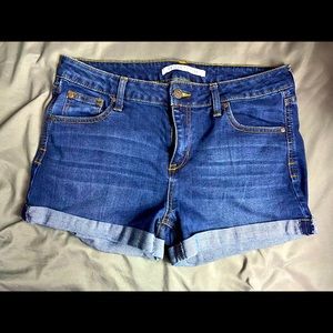 Celebrity Pink Dark Wash Jean Shorts
